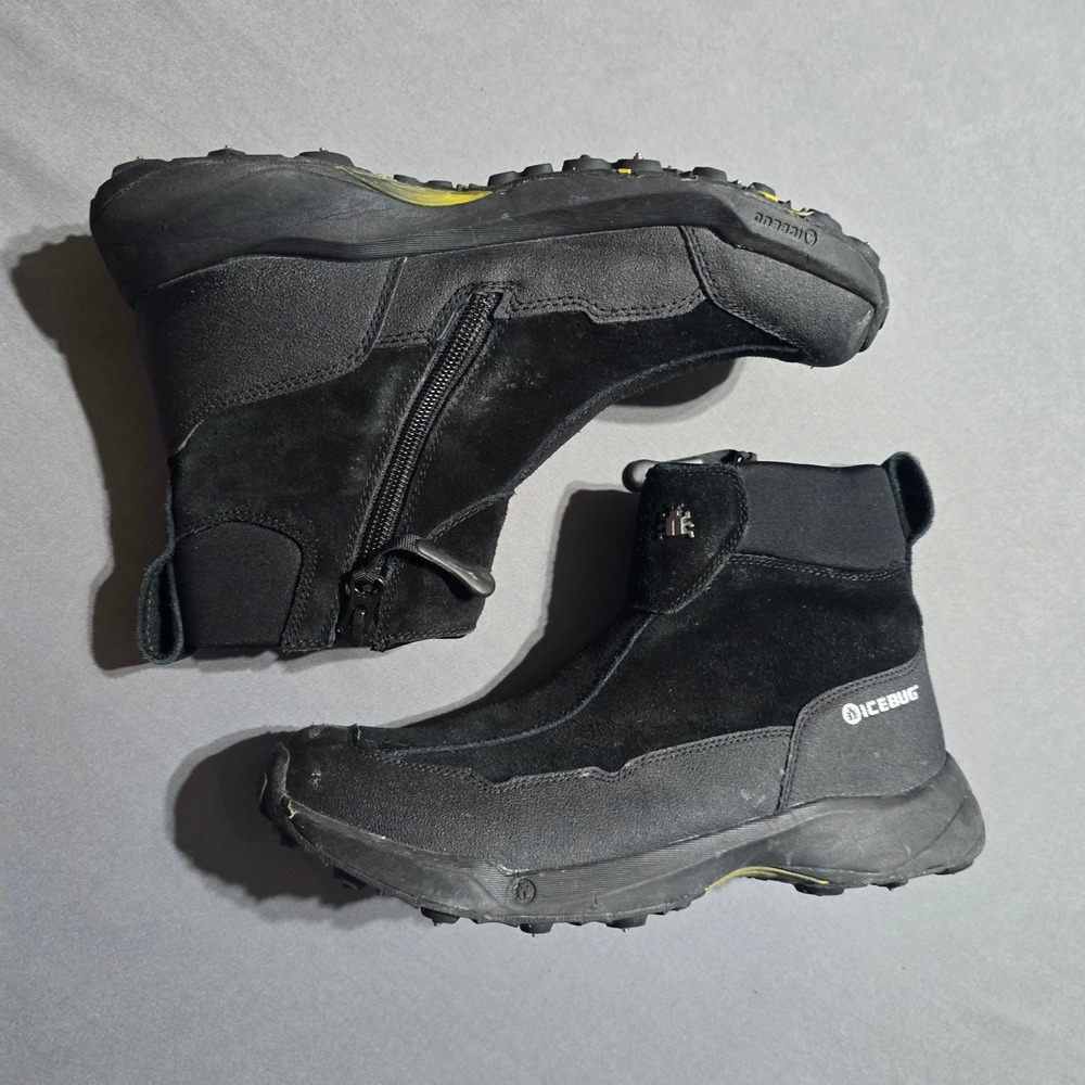 Icebug Metro2 BUGrip Women Size 9 Black Suede Studded Traction Winter Boots